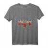 Damen Mohn & Stiefmütterchen Blumen Ukrainanisches Vyshyvanka T-Shirt mit V-Ausschnitt – Perfekt für Geburtstage & Unabhängigkeitstag