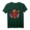 Oni Maske Japanischer Dämon Teufel Ronin T-Shirt – Minimalistische Streetwear für Otaku, Anime und Manga Fans, japanisches Kunstdesign, Vaporwave & Goth Style