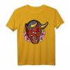 Oni Maske Japanischer Dämon Teufel Ronin T-Shirt – Minimalistische Streetwear für Otaku, Anime und Manga Fans, japanisches Kunstdesign, Vaporwave & Goth Style