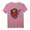 Oni Maske Japanischer Dämon Teufel Ronin T-Shirt – Minimalistische Streetwear für Otaku, Anime und Manga Fans, japanisches Kunstdesign, Vaporwave & Goth Style
