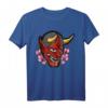 Oni Maske Japanischer Dämon Teufel Ronin T-Shirt – Minimalistische Streetwear für Otaku, Anime und Manga Fans, japanisches Kunstdesign, Vaporwave & Goth Style