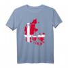 Dänemark Landkarte mit Flagge T-Shirt – Klassisch geschnitten, perfekt für Touristen, Dänen & Dänemark-Liebhaber