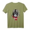 Dänemark Däne T-Shirt mit Flagge – Klassisch geschnitten, doppelt genähter Saum, ideal für Dänemark- und Skandinavien-Fans