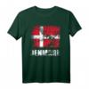 Dänemark Flagge T-Shirt | Vintage Grunge Dänische Flagge Geschenk für Urlaub, Turniere & nationale Feiertage