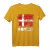 Dänemark Flagge T-Shirt | Vintage Grunge Dänische Flagge Geschenk für Urlaub, Turniere & nationale Feiertage