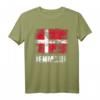 Dänemark Flagge T-Shirt | Vintage Grunge Dänische Flagge Geschenk für Urlaub, Turniere & nationale Feiertage