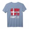Dänemark Flagge T-Shirt | Vintage Grunge Dänische Flagge Geschenk für Urlaub, Turniere & nationale Feiertage
