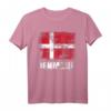Dänemark Flagge T-Shirt | Vintage Grunge Dänische Flagge Geschenk für Urlaub, Turniere & nationale Feiertage
