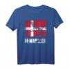 Dänemark Flagge T-Shirt | Vintage Grunge Dänische Flagge Geschenk für Urlaub, Turniere & nationale Feiertage