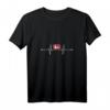 Dänemark Herzschlag T-Shirt für Damen - Dänischer Stolz und Souvenir mit V-Ausschnitt