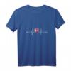 Dänemark Herzschlag T-Shirt für Damen - Dänischer Stolz und Souvenir mit V-Ausschnitt