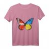 Dänische Ukrainische Flagge Schmetterling T-Shirt – Kulturelles Design für Dänemark und Ukraine Fans