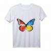 Dänische Ukrainische Flagge Schmetterling T-Shirt – Kulturelles Design für Dänemark und Ukraine Fans