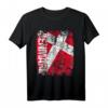 Dänemark Flagge T-Shirt für Damen, Herren und Kinder – Klassisch geschnitten, doppelt genähter Saum, ideales Fan- und Souvenir-Shirt