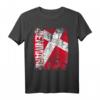 Dänemark Flagge T-Shirt für Damen, Herren und Kinder – Klassisch geschnitten, doppelt genähter Saum, ideales Fan- und Souvenir-Shirt