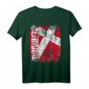 Dänemark Flagge T-Shirt für Damen, Herren und Kinder – Klassisch geschnitten, doppelt genähter Saum, ideales Fan- und Souvenir-Shirt