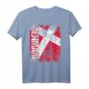 Dänemark Flagge T-Shirt für Damen, Herren und Kinder – Klassisch geschnitten, doppelt genähter Saum, ideales Fan- und Souvenir-Shirt