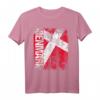 Dänemark Flagge T-Shirt für Damen, Herren und Kinder – Klassisch geschnitten, doppelt genähter Saum, ideales Fan- und Souvenir-Shirt