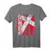 Dänemark Flagge T-Shirt für Damen, Herren und Kinder – Klassisch geschnitten, doppelt genähter Saum, ideales Fan- und Souvenir-Shirt