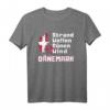 Dänischer Urlaub Strand Wellen Dünen Wind Flagge T-Shirt – Perfekt für Dänemark-Fans, Strandliebhaber und Skandinavien-Urlauber