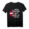 Dänemark Urlaub T-Shirt mit Dänischer Flagge – Klassisch geschnitten, doppelt genähter Saum, perfekt für Dänemark Fans und Reisen