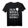 Zielen Werfen Fluchen Lustiges Dart T-Shirt – Perfektes Geschenk zu Weihnachten oder Geburtstag für Dart-Fans & Freunde
