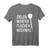 Zielen Werfen Fluchen Lustiges Dart T-Shirt – Perfektes Geschenk zu Weihnachten oder Geburtstag für Dart-Fans & Freunde