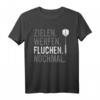 Zielen, Werfen, Fluchen, Nochmal - Lustiges Dart T-Shirt für Dartspieler & Turnierteilnehmer, Geschenkidee für Geburtstag & Weihnachten