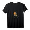 Damen Rotkehlchen Vogel Beobachten Singvögel T-Shirt mit V-Ausschnitt – Perfekt für Natur- und Vogelbegeisterte