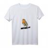 Damen Rotkehlchen Vogel Beobachten Singvögel T-Shirt mit V-Ausschnitt – Perfekt für Natur- und Vogelbegeisterte