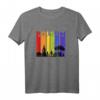 Polsum Skyline T-Shirt im Vintage Look mit Möppel und Kirche – Farbiges, romantisches Heimatmotiv für Marl, Recklinghausen, Herten & Dorsten
