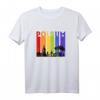Polsum Skyline T-Shirt im Vintage Look mit Möppel und Kirche – Farbiges, romantisches Heimatmotiv für Marl, Recklinghausen, Herten & Dorsten