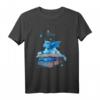 Blauer Bücher Drache mit Schmetterlingen T-Shirt – Perfektes Geschenk für Bücherwurm, Fantasy Fans, Schüler, Lehrer und Nerds