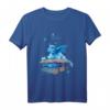 Blauer Bücher Drache mit Schmetterlingen T-Shirt – Perfektes Geschenk für Bücherwurm, Fantasy Fans, Schüler, Lehrer und Nerds