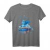 Blauer Bücher Drache mit Schmetterlingen T-Shirt – Perfektes Geschenk für Bücherwurm, Fantasy Fans, Schüler, Lehrer und Nerds