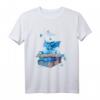 Blauer Bücher Drache mit Schmetterlingen T-Shirt – Perfektes Geschenk für Bücherwurm, Fantasy Fans, Schüler, Lehrer und Nerds