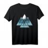 Wald Natur Dreieck Muster Bäume - Geometrisches Minimalismus T-Shirt für Outdoor, Wandern, Camping & Streetwear