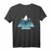 Wald Natur Dreieck Muster Bäume - Geometrisches Minimalismus T-Shirt für Outdoor, Wandern, Camping & Streetwear
