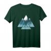 Wald Natur Dreieck Muster Bäume - Geometrisches Minimalismus T-Shirt für Outdoor, Wandern, Camping & Streetwear