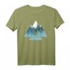 Wald Natur Dreieck Muster Bäume - Geometrisches Minimalismus T-Shirt für Outdoor, Wandern, Camping & Streetwear