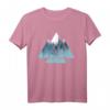 Wald Natur Dreieck Muster Bäume - Geometrisches Minimalismus T-Shirt für Outdoor, Wandern, Camping & Streetwear