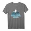 Wald Natur Dreieck Muster Bäume - Geometrisches Minimalismus T-Shirt für Outdoor, Wandern, Camping & Streetwear