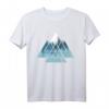 Wald Natur Dreieck Muster Bäume - Geometrisches Minimalismus T-Shirt für Outdoor, Wandern, Camping & Streetwear