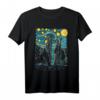 Argonath Sternennacht Van Gogh Style T-Shirt – Kunstliebhaber Geschenk für Kunstlehrer, Absolventen & Designfans