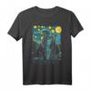 Argonath Sternennacht Van Gogh Style T-Shirt – Kunstliebhaber Geschenk für Kunstlehrer, Absolventen & Designfans