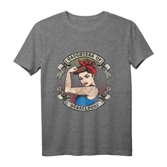 Daughters of Düsseldorfer Geschenk – Langarmshirt mit Stadtpanorama, ideales witziges Geschenk für Düsseldorf-Liebhaber zu Geburtstag, Weihnachten & mehr