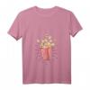 Damen Retro Popcorn Kostüm T-Shirt mit V-Ausschnitt für Fasching & Karneval – Gruppenkostüm, Partnerlook & Geschenkidee für Weihnachten, Geburtstag & Valentinstag