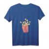 Damen Retro Popcorn Kostüm T-Shirt mit V-Ausschnitt für Fasching & Karneval – Gruppenkostüm, Partnerlook & Geschenkidee für Weihnachten, Geburtstag & Valentinstag