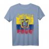 ECUADOR Flagge T-Shirt für Damen, Herren & Kinder - Klassisch geschnitten, doppelt genähter Saum