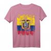 ECUADOR Flagge T-Shirt für Damen, Herren & Kinder - Klassisch geschnitten, doppelt genähter Saum